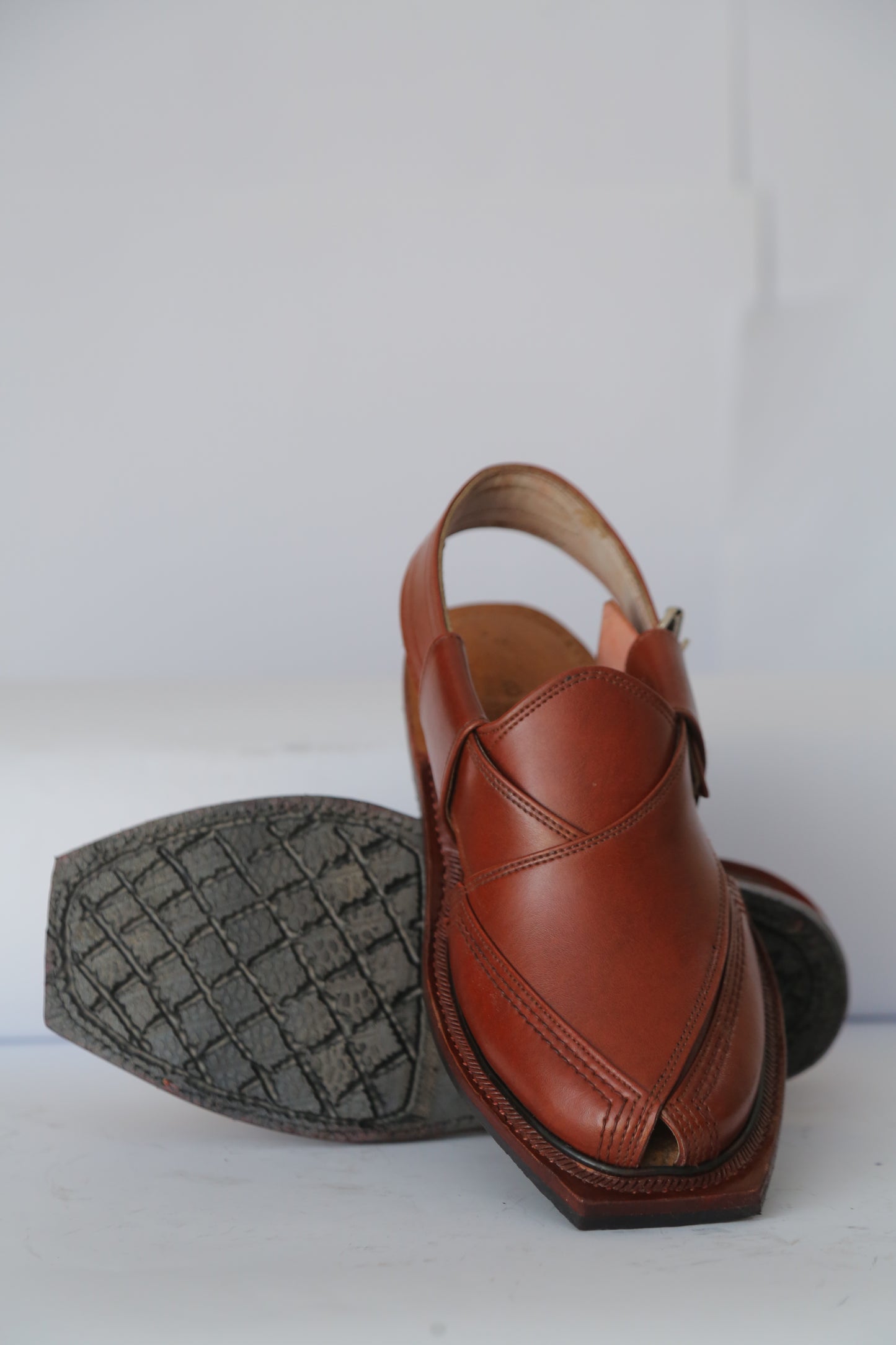 Jet Black Quetta Norozi Chappal with Double Sole